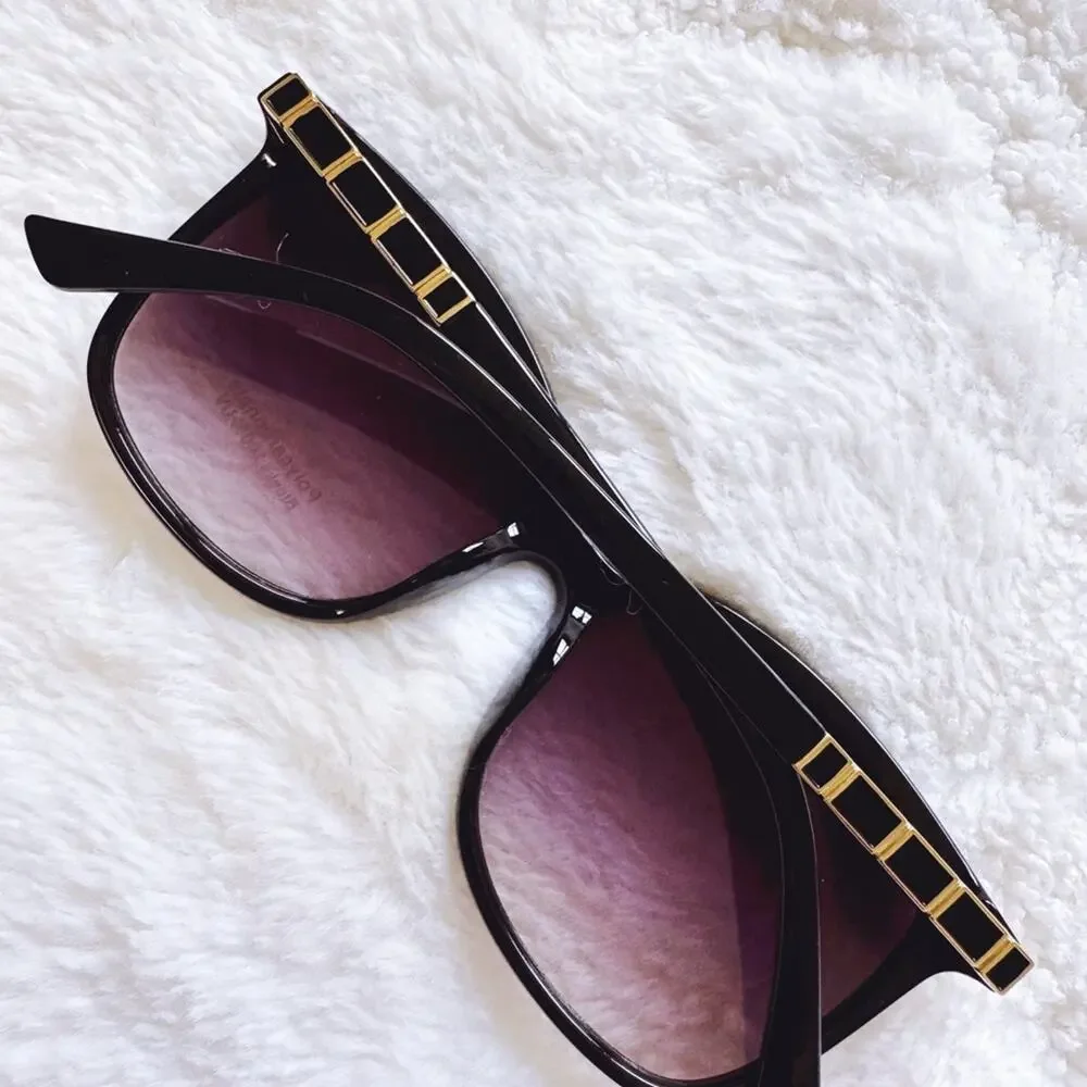 Joanne Black Square Sunglasses
